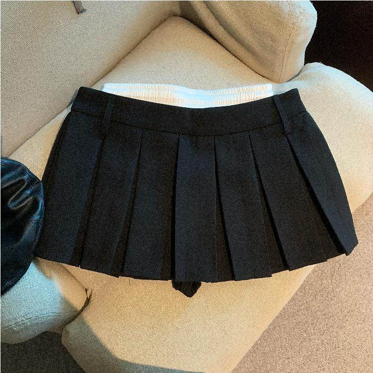 YOUR PROBLEM BLACK MINI SKIRT