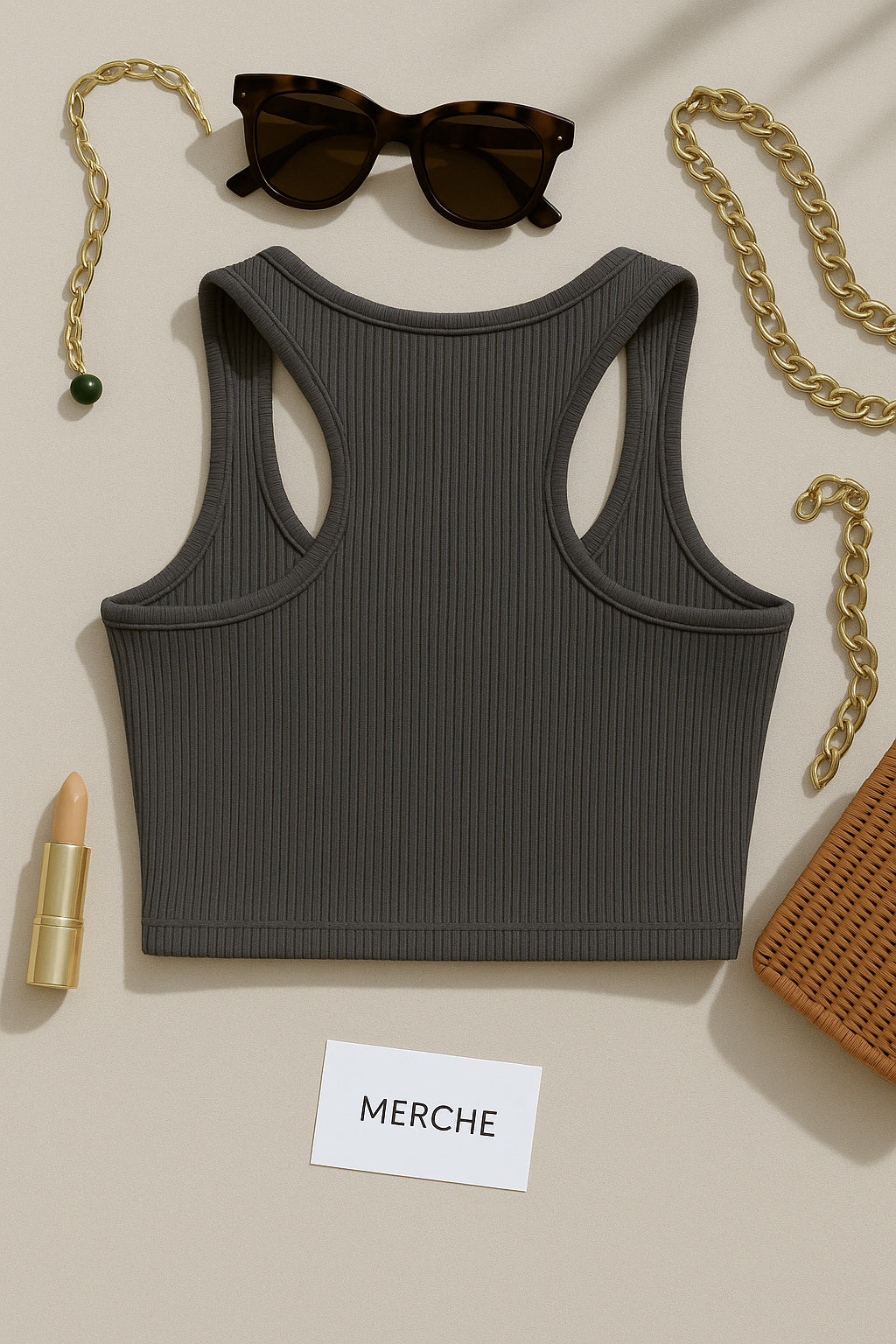 FIERCELY CUTE GREY TANK TOP
