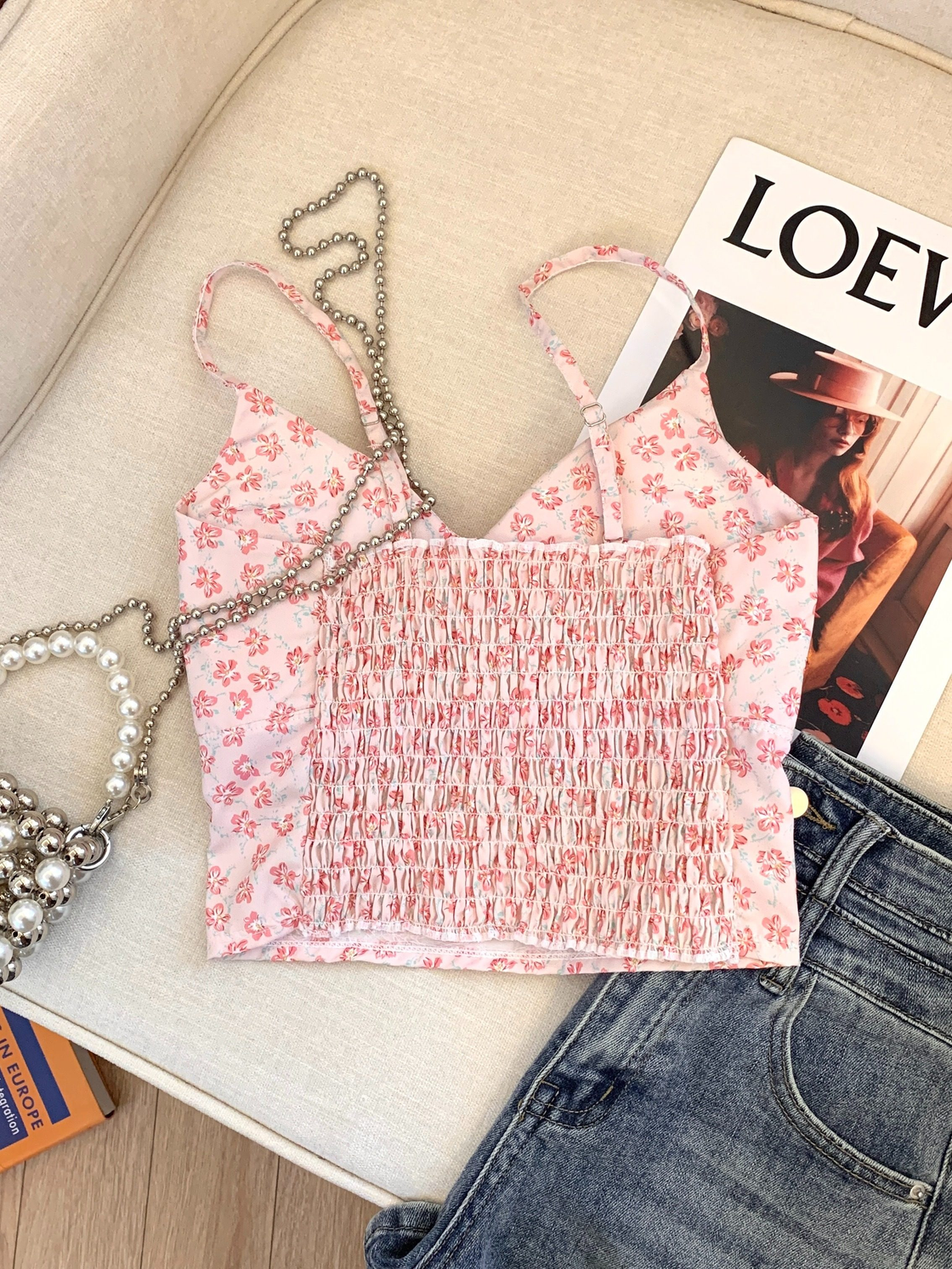 SUMMER FLING PINK PADDED CAMI TOP