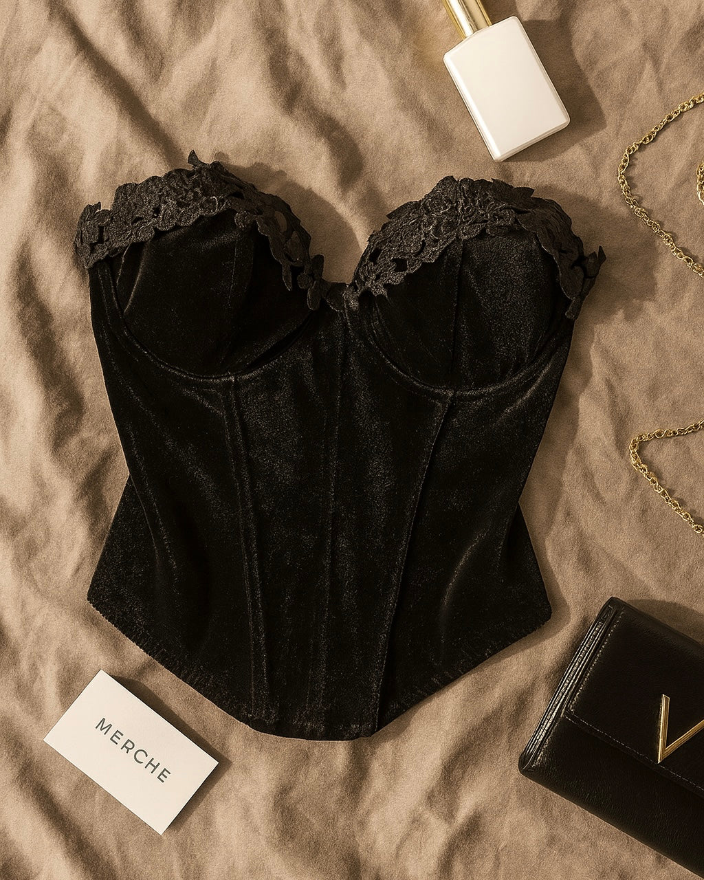 WILD WILD WEST VELVET APPLIQUE CORSET