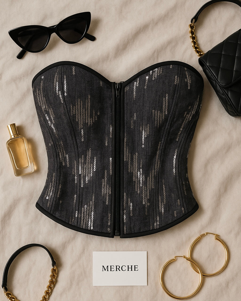 OLD HOLLYWOOD SEQUIN CORSET
