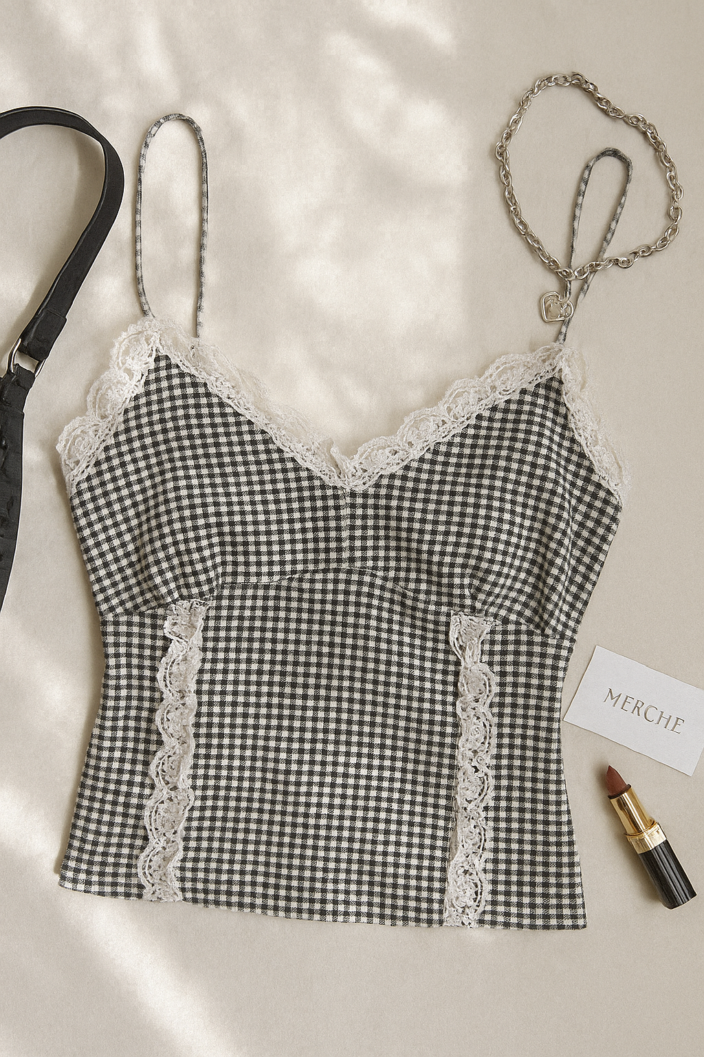 SUNSET HARBOUR CHECKS CAMI TOP