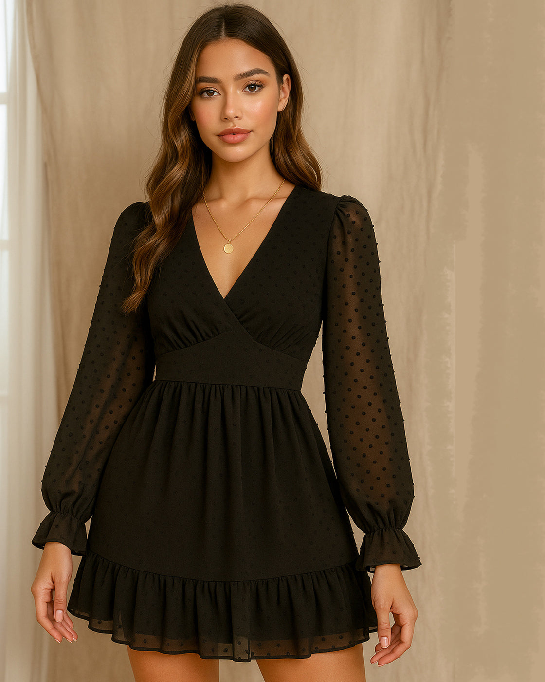 WALTZ WITH ME BLACK FLARE DRESS