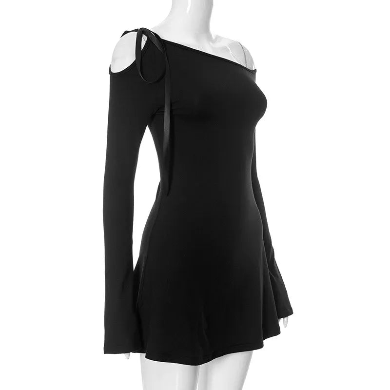 VLOGGER BOW-TIE MINI DRESS