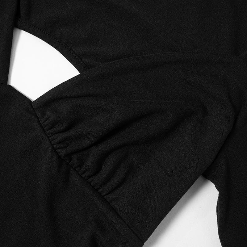 WANNA BE YOU BLACK CUT-OUT TOP