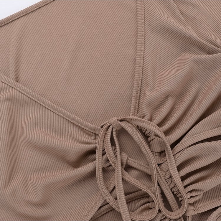 IN MY ELEMENT BROWN CUT-OUT TOP