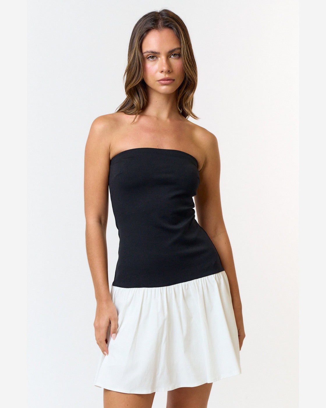 GIRLS ARE GIRLING BANDEAU FLARE DRESS