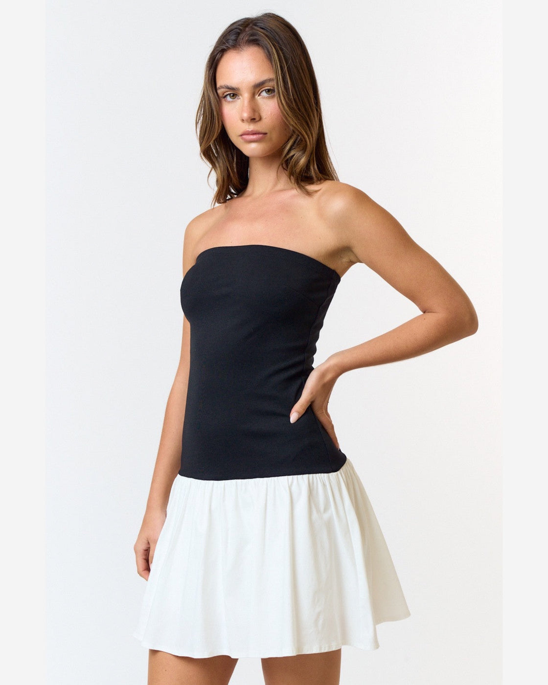 GIRLS ARE GIRLING BANDEAU FLARE DRESS