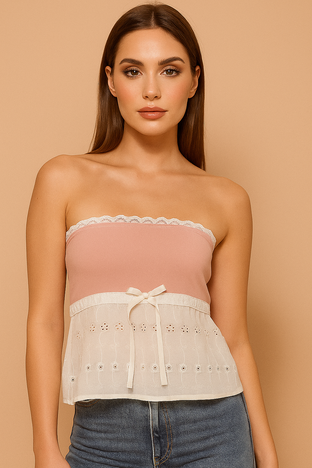 COCONUT CABANA PINK BANDEAU TOP