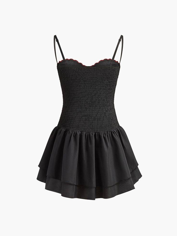 ALWAYS A STATEMENT EMBROIDERED MINI FLARE DRESS