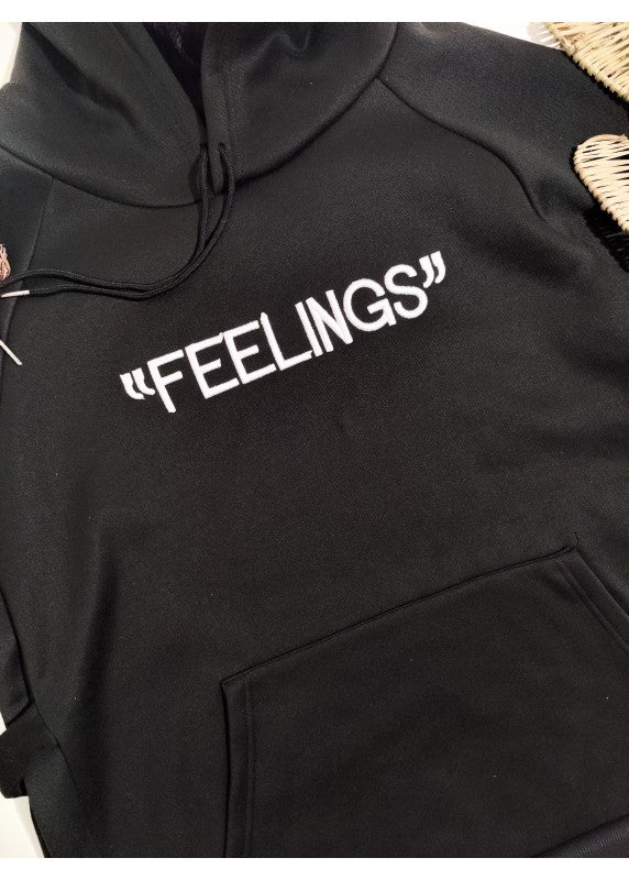 FEELING EMBROIDERED OVERSIZED HOODIE