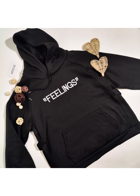 FEELING EMBROIDERED OVERSIZED HOODIE