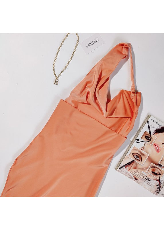 HONEY I'M YOURS SATIN HALTERNECK DRESS