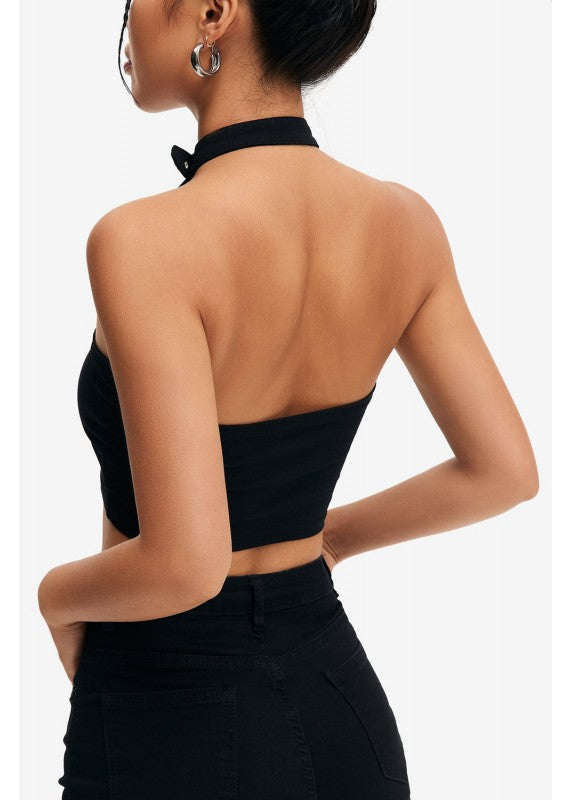 JILDA CHOKER NECK TOP