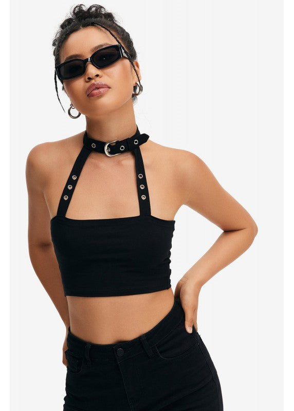 JILDA CHOKER NECK TOP