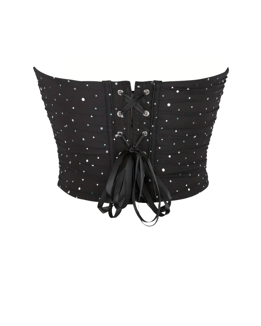 MIND YOUR MANNERS EMBELLISHED MESH CORSET