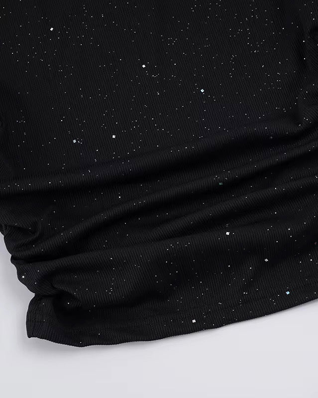 ANOTHER GALAXY SHIMMER OFF-SHOULDER TOP