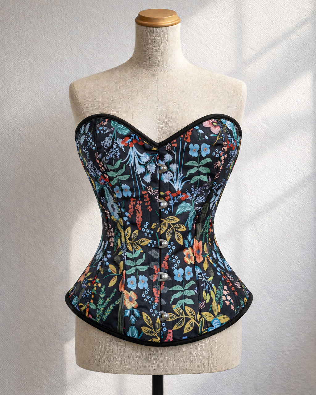 BE MINE BLACK FLORAL CORSET