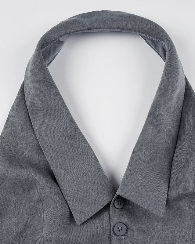 FAST LIFE OPEN-BACK GREY WAISTCOAT