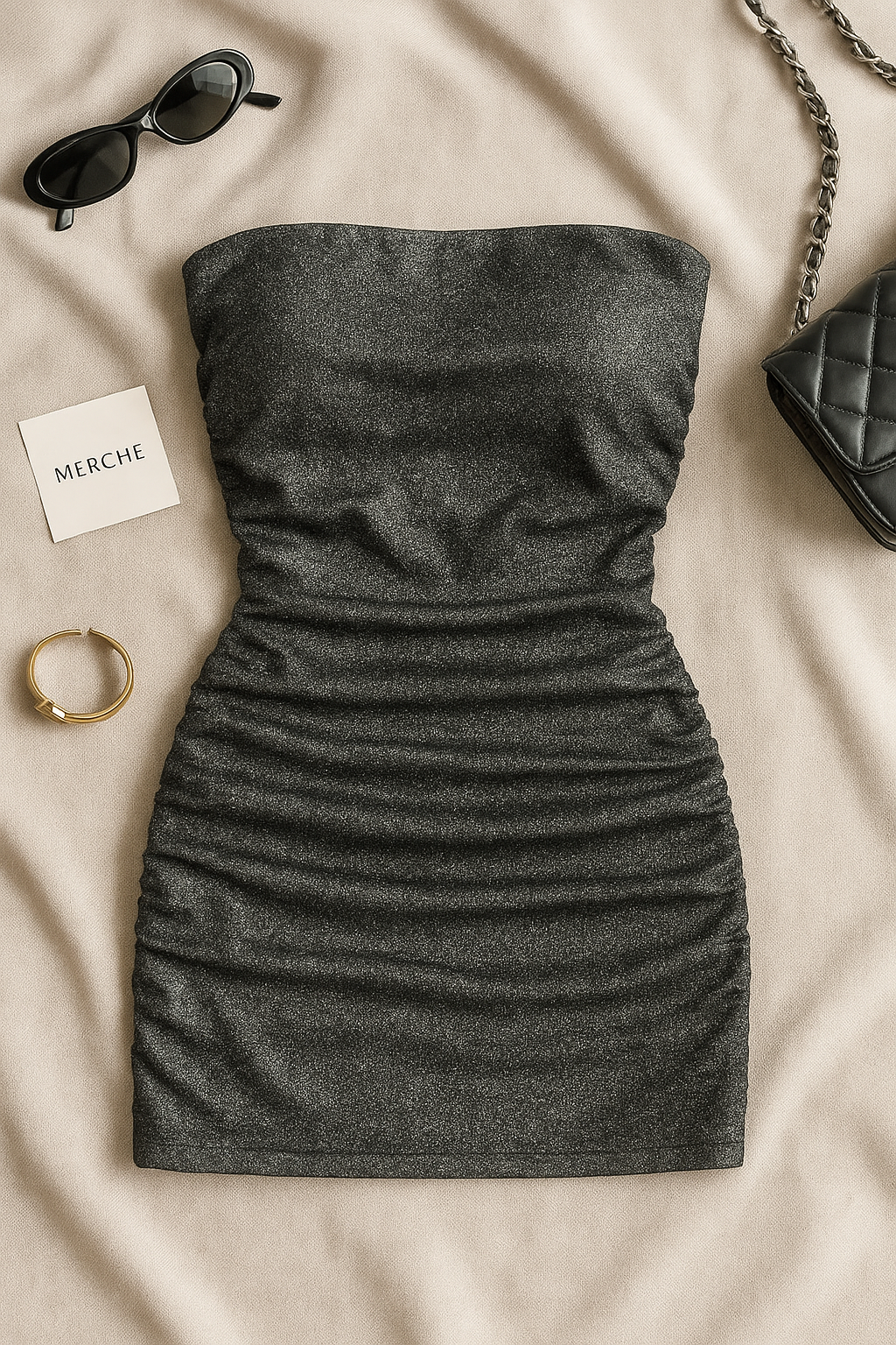 MADISON SQUARE SHIMMER BANDEAU DRESS