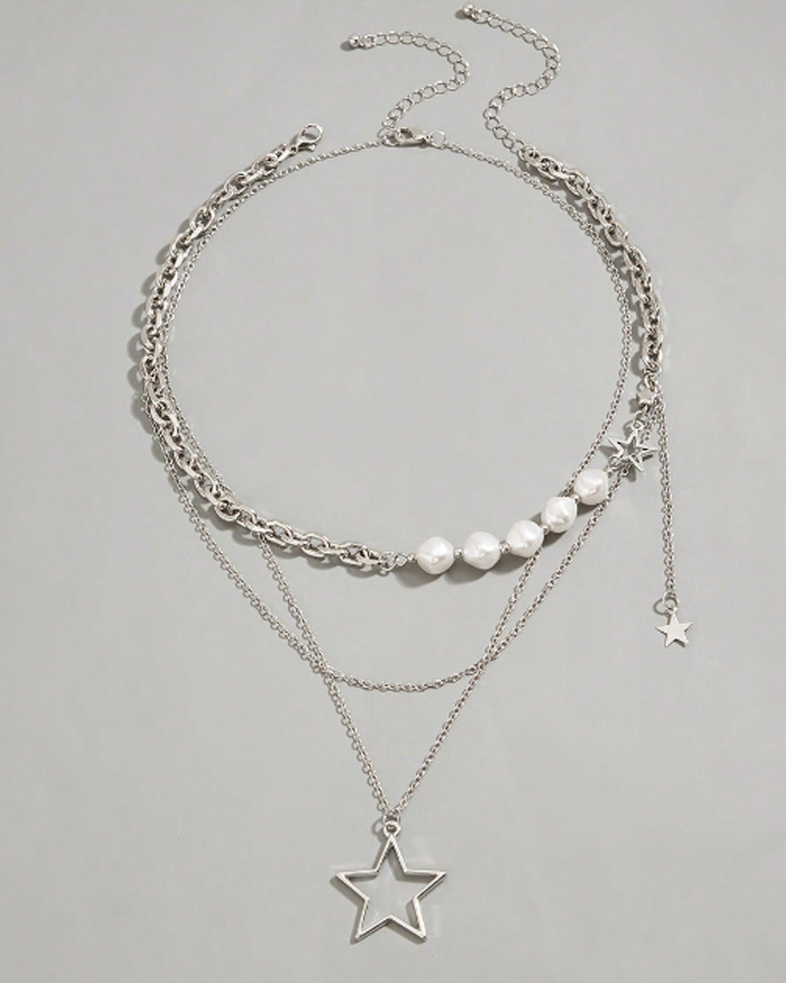 GALAXY IN MY NAME LAYERED PEARL NECKLACE