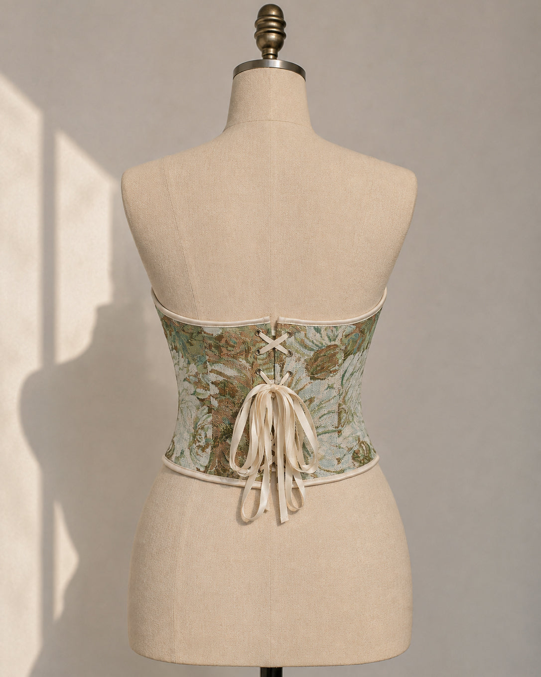 ENOUGH SAID FLORAL JACQUARD CORSET