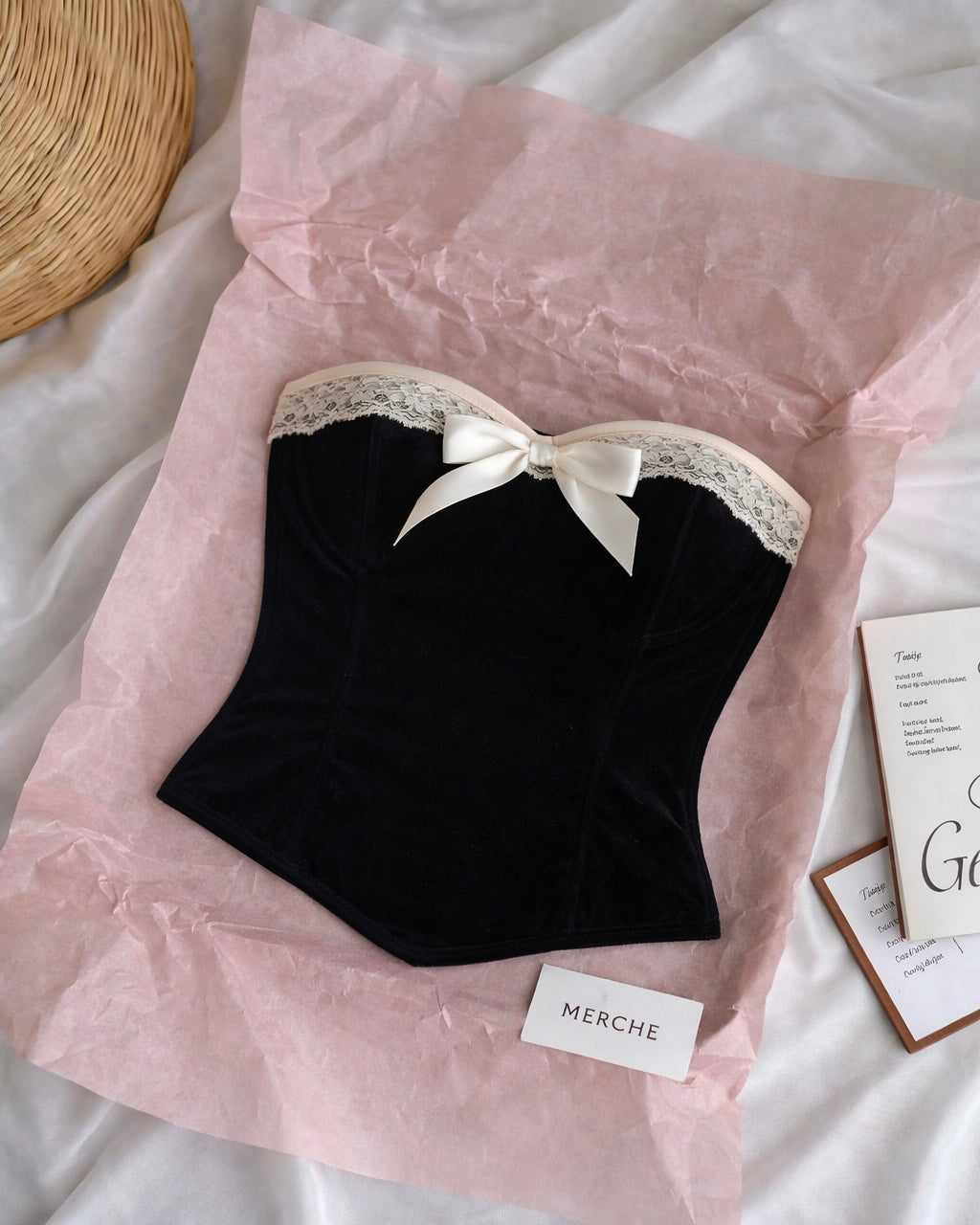 FLIRTY NOT SORRY VELOUR LUXE CORSET