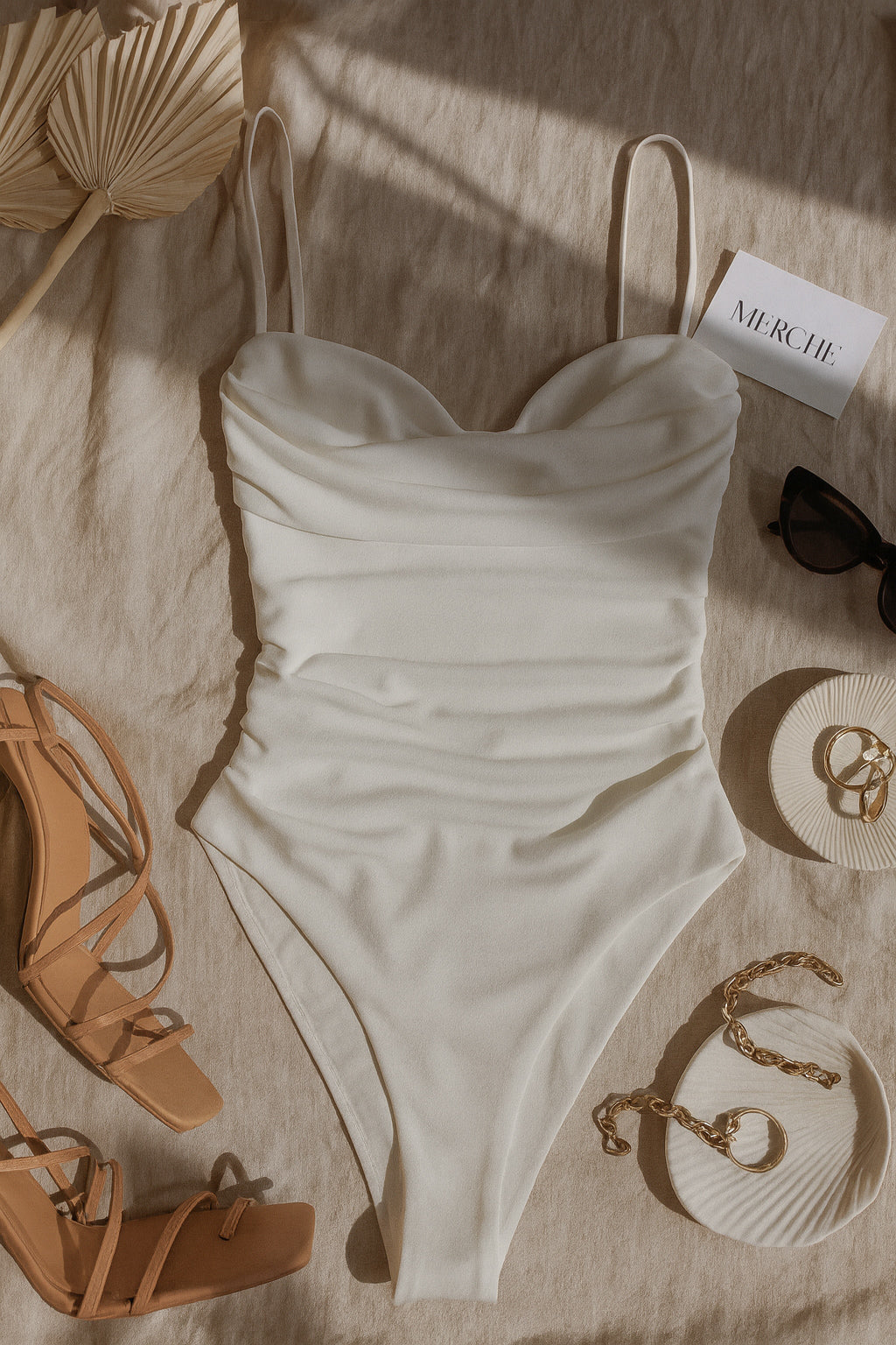 MAKE ME YOURS WHITE COWL BODYSUIT