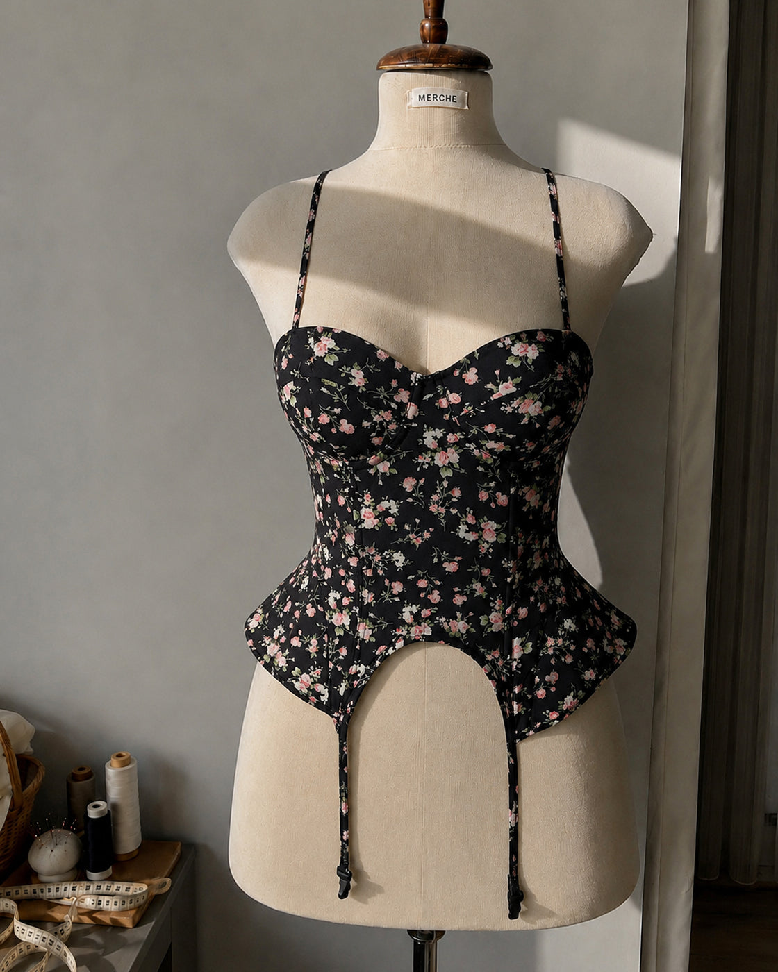 RUNWAY MOOD STRUCTURED FLORAL CORSET