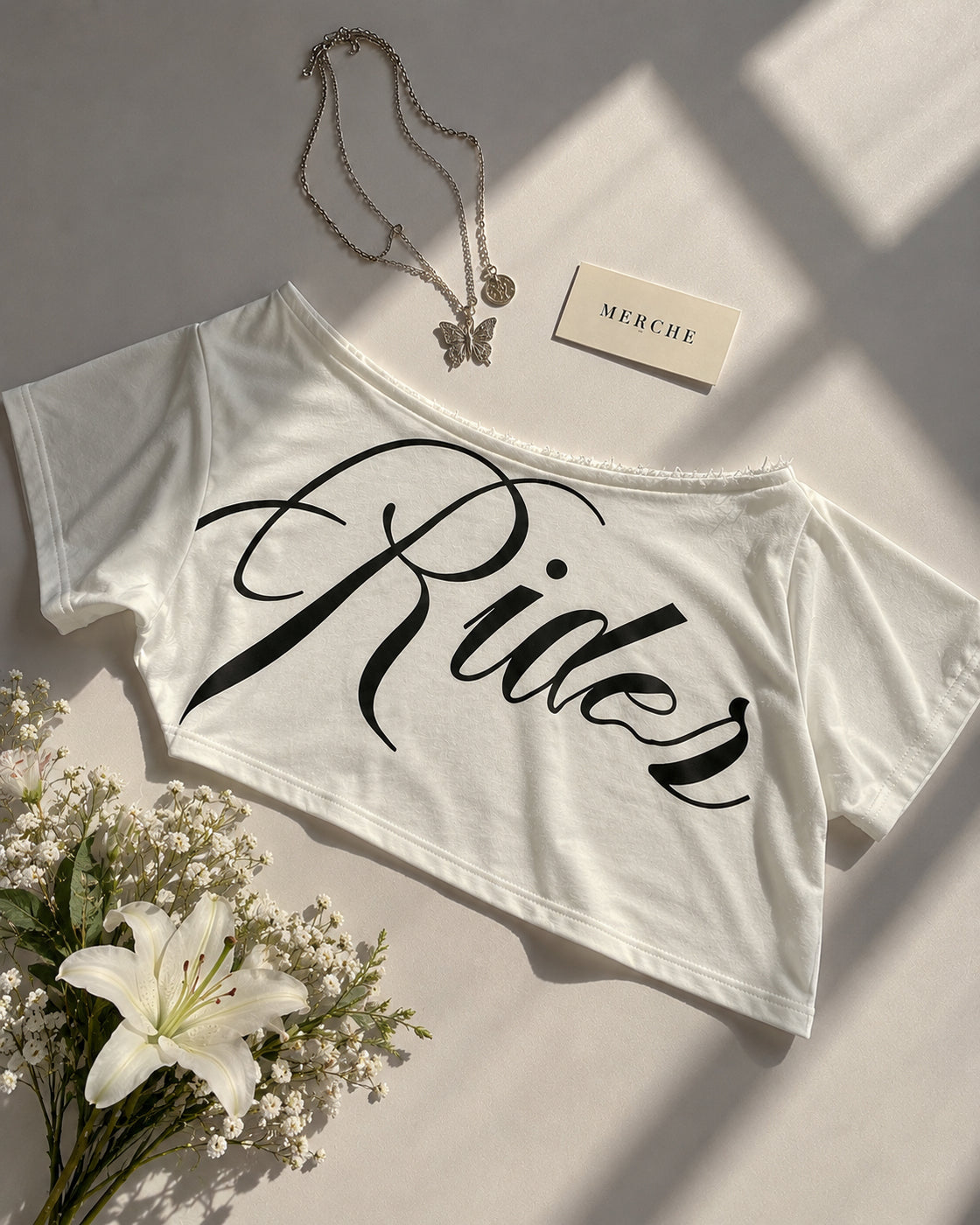 REBEL ERA OFF-SHOULDER WHITE TOP