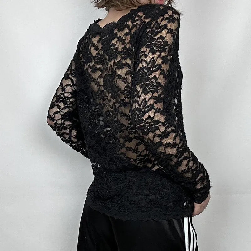 INNER DIVA LACE BLACK TOP