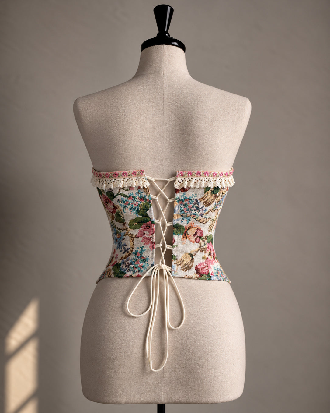 NOT YOUR BARBIE JACQUARD BOW DETAIL PADDED CORSET