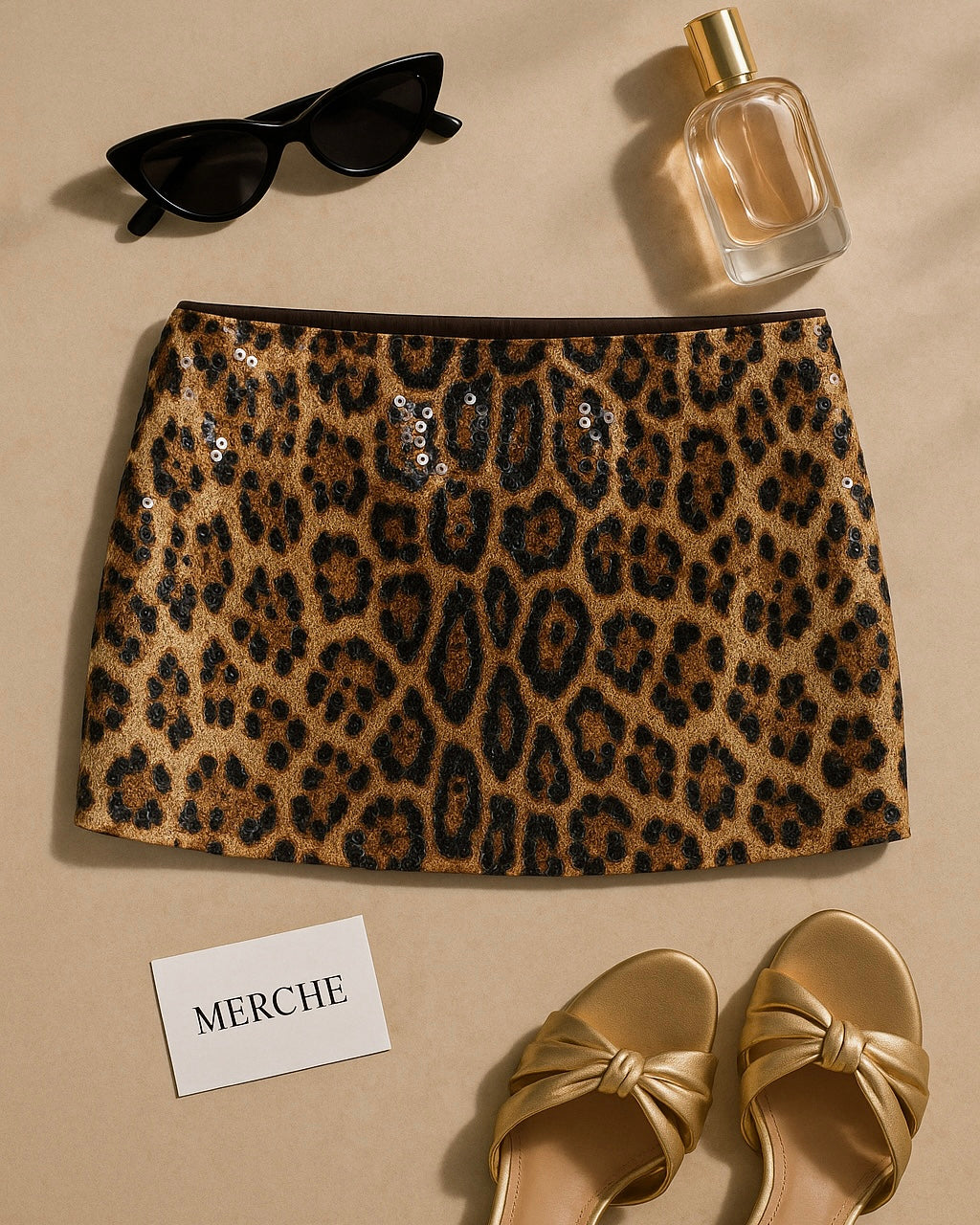 BITE ME SEQUIN DETAIL MINI SKIRT