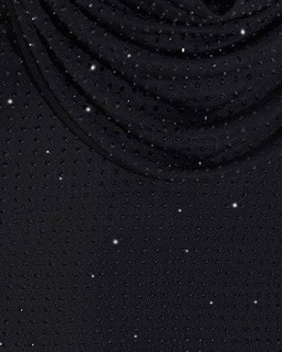 ALL THAT JAZZ RHINESTONE EMBELLISHED DRAPED LUXE HALTERNECK DRESS