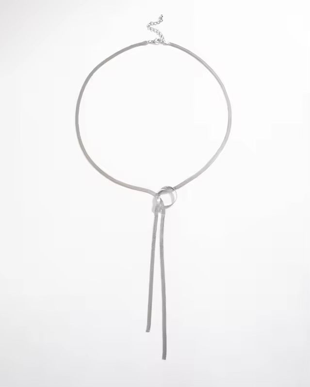 LOVE POTION SILVER KNOTTED CHAIN NECKLACE