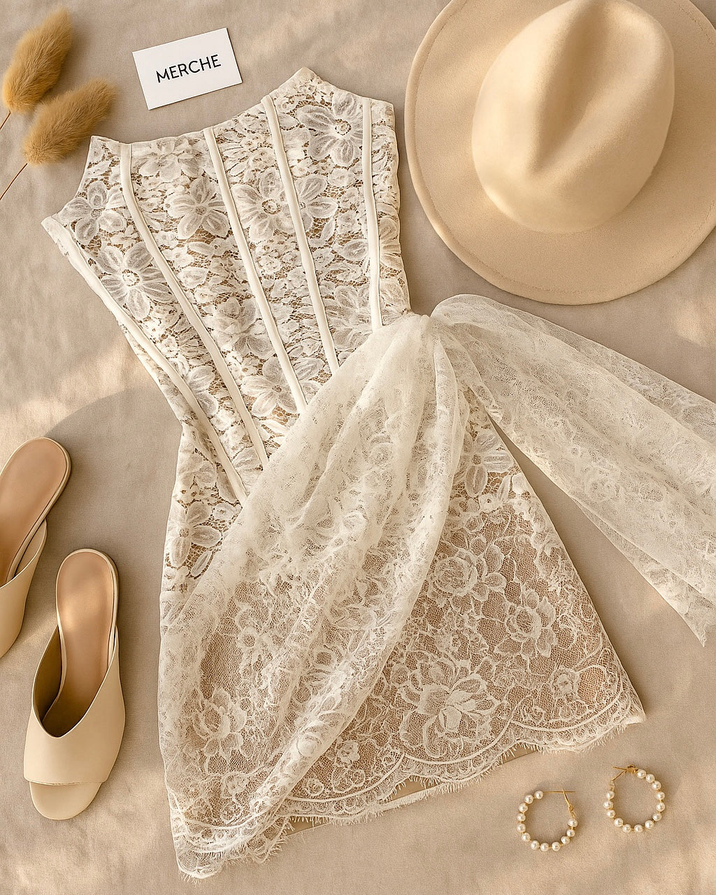 SHOWSTOPPER ALERT WHITE LACE DRESS
