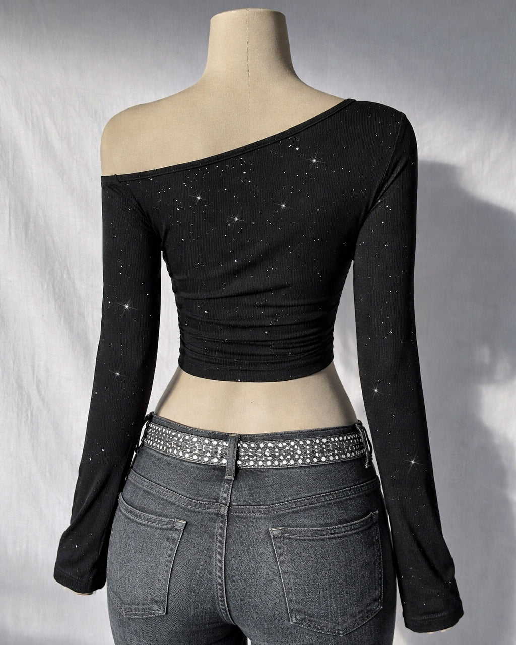 ANOTHER GALAXY SHIMMER OFF-SHOULDER TOP