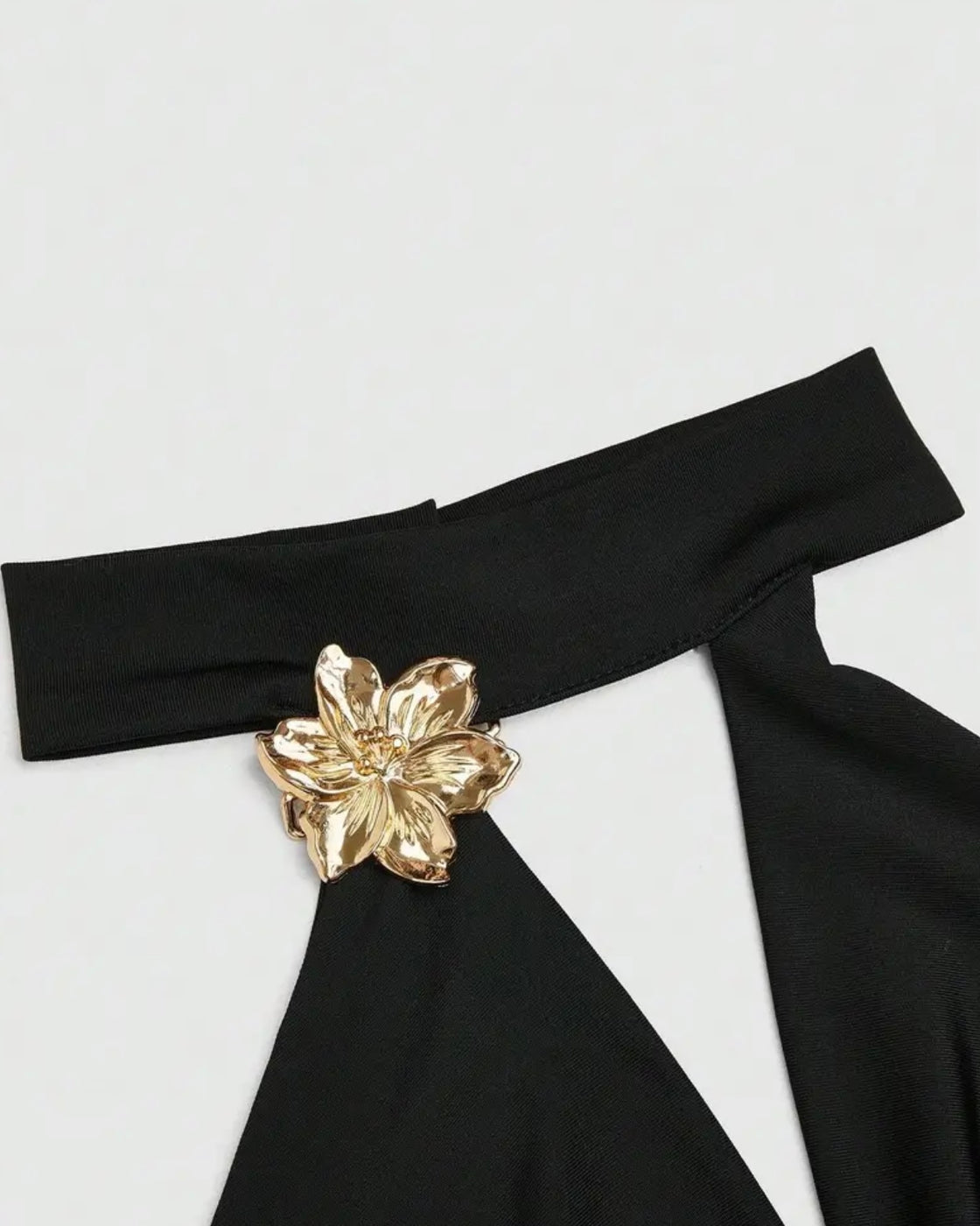 DOLL HOUSE METAL DRAPE HALTERNECK TOP