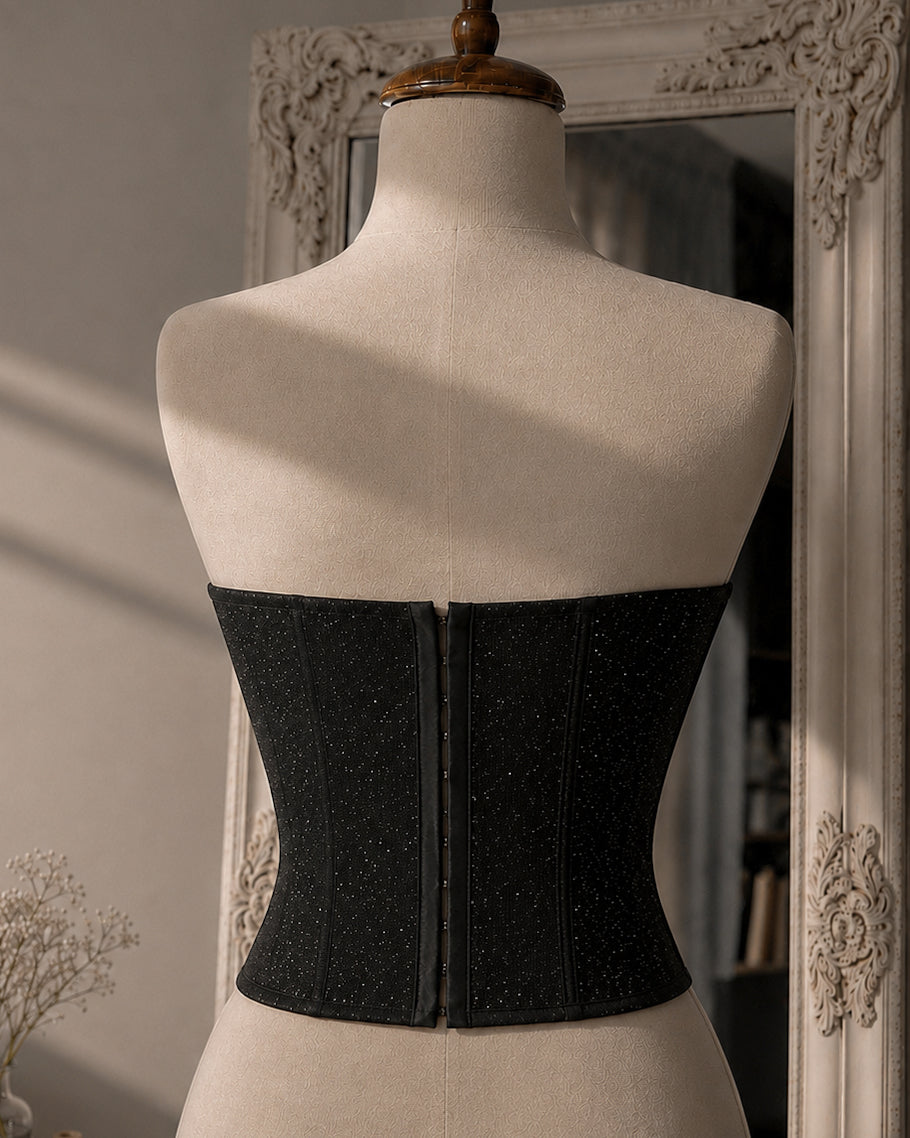 BLACK SUGAR BADDIE PADDED SHIMMER CORSET