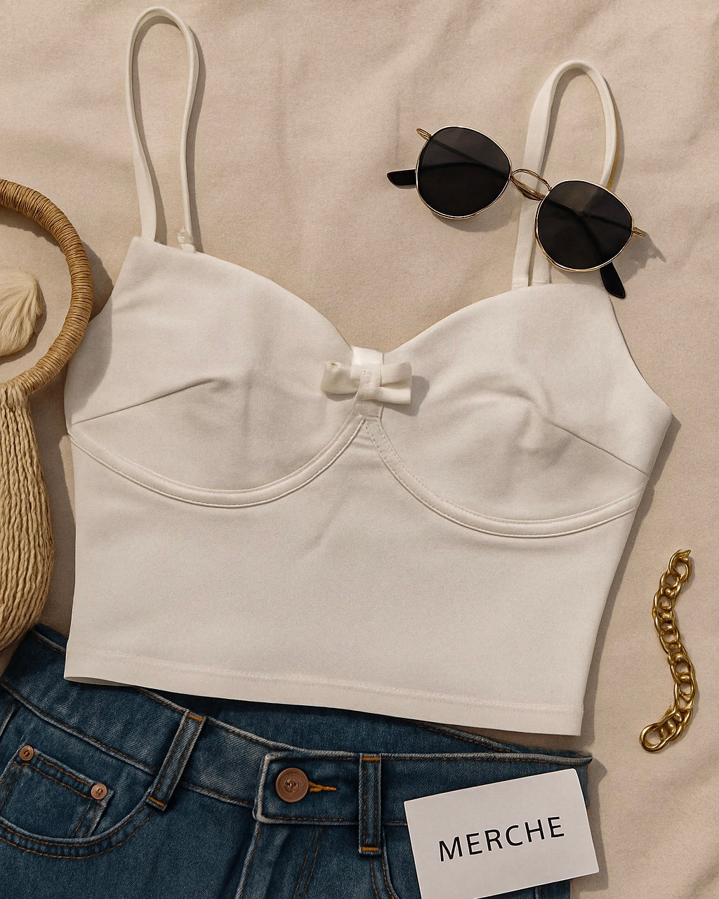 GREAT TIMES WHITE CAMI TOP