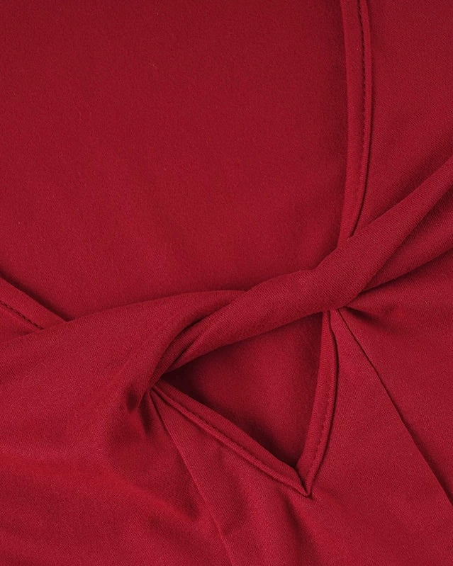 LEFT NO CRUMBS TWISTED RED TOP