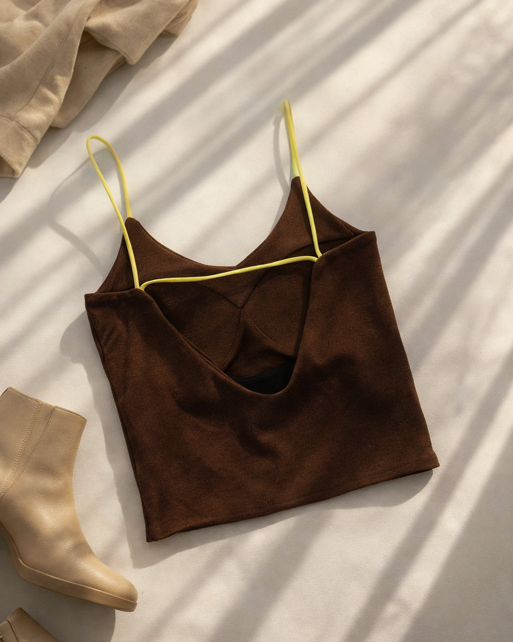 FUTURE SHOW BROWN PADDED TOP