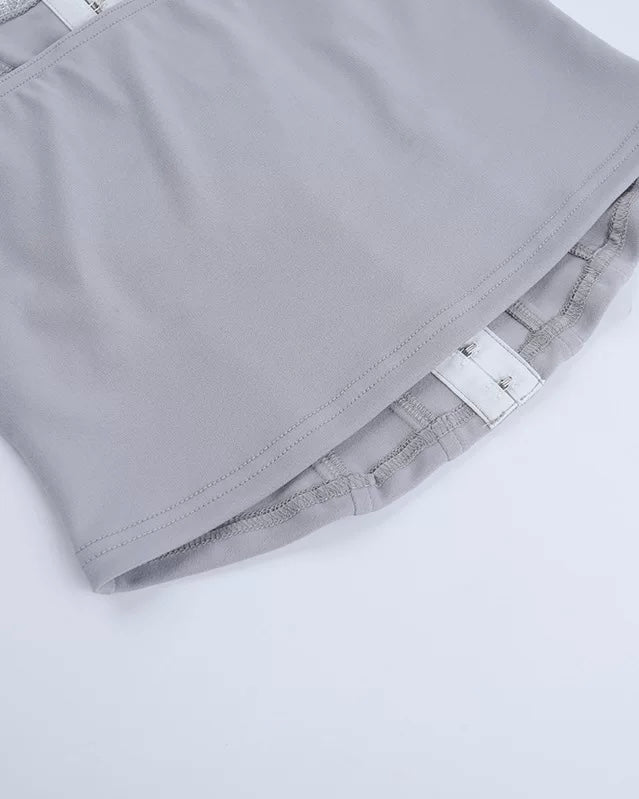 YOU CARE LACE DETAIL CORSETED HALTERNECK TOP