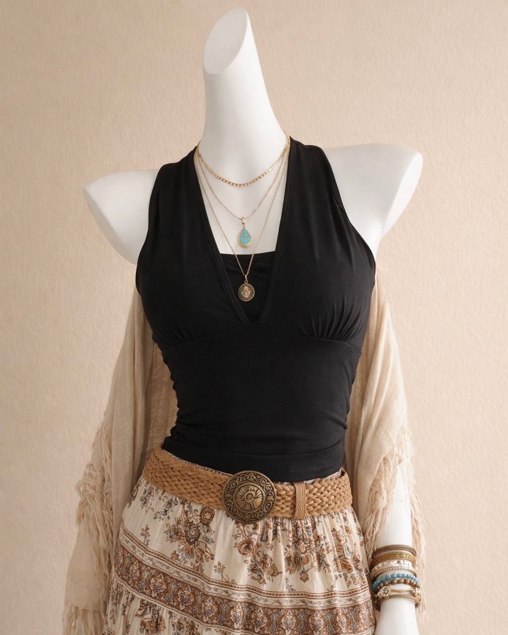 BACKTALK BABE PADDED DIAMOND DETAIL LUXE TOP