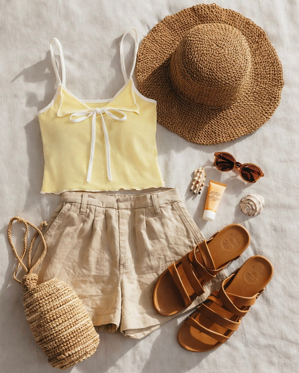 NEVER FRIENDS YELLOW CAMI TOP