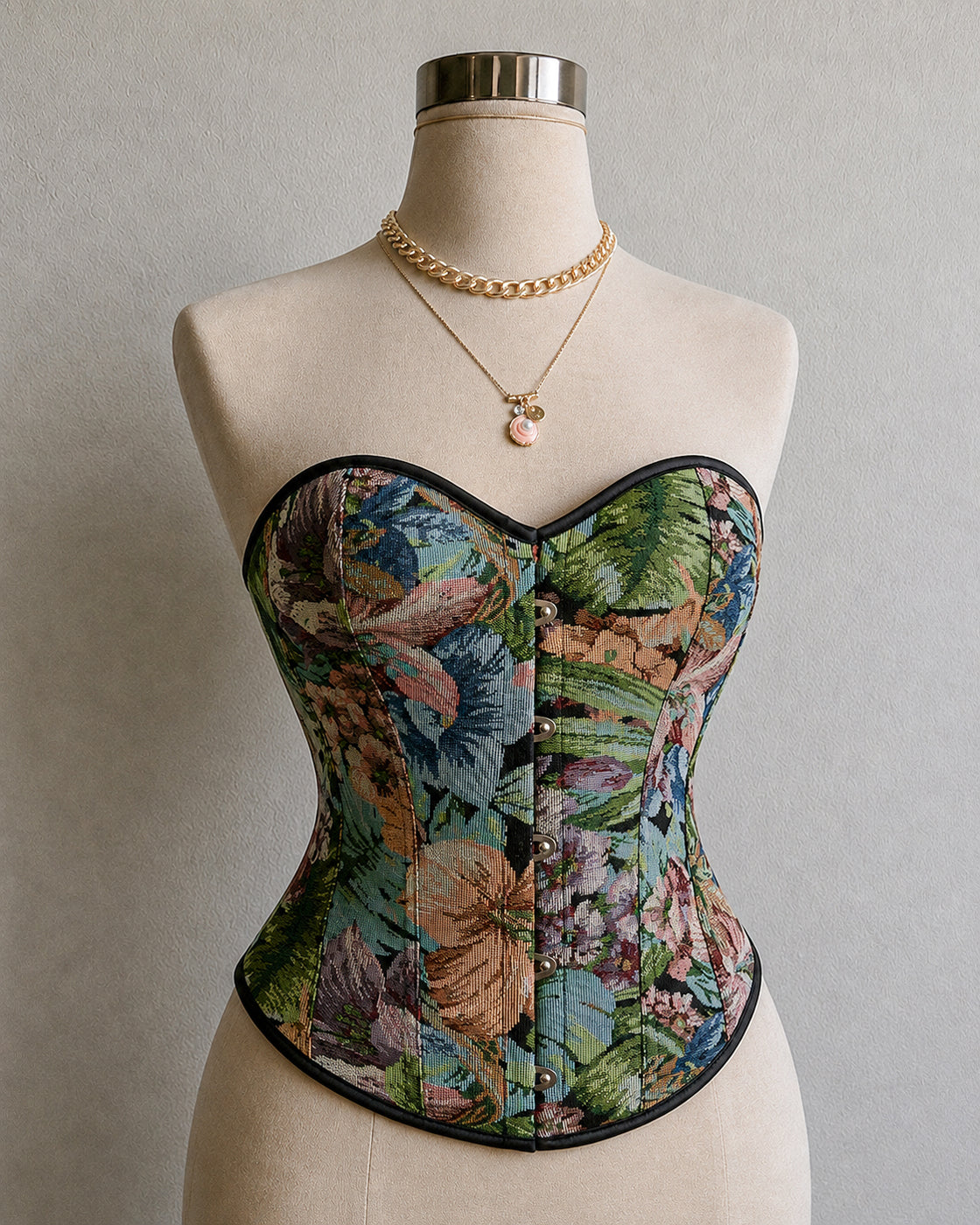 WILD ROOTS FLORAL JACQUARD CORSET