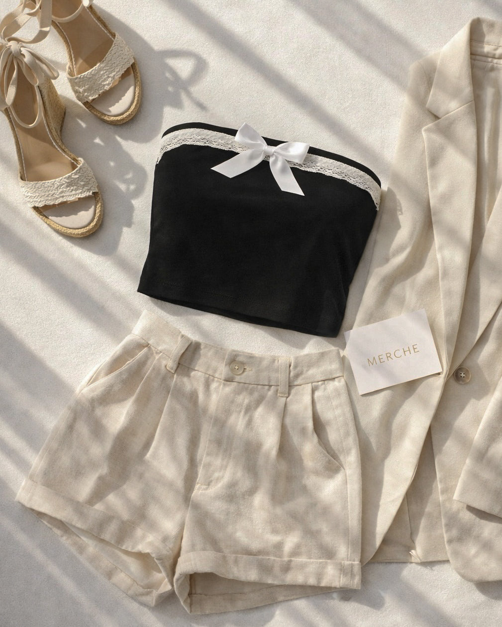 PRETTY LETHAL LACEY BLACK BANDEAU TOP