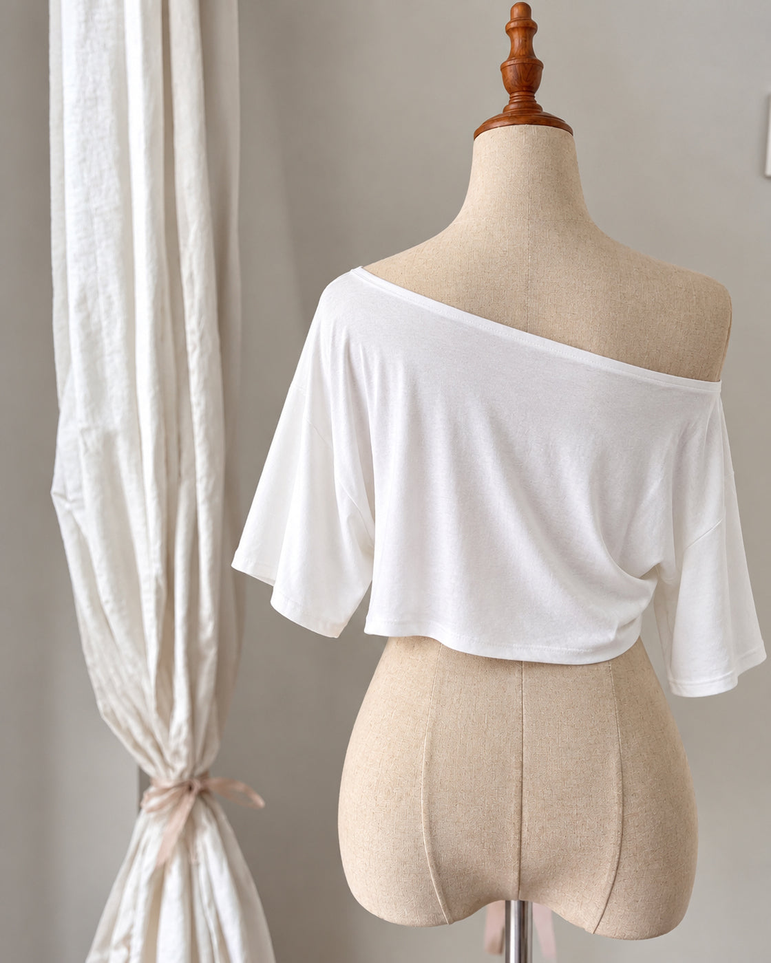REBEL ERA OFF-SHOULDER WHITE TOP