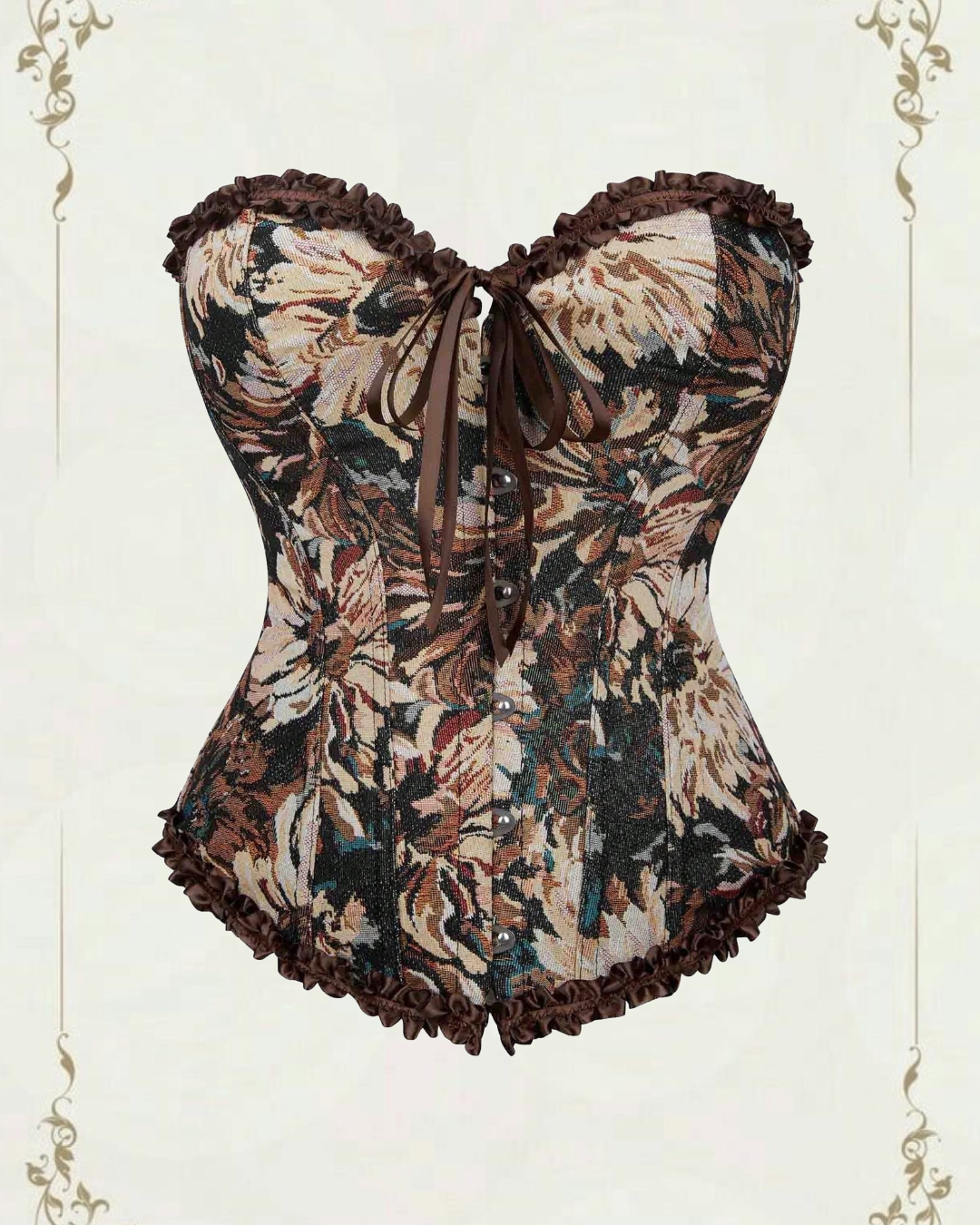 ALMOST LOVE BROWN JACQUARD CORSET