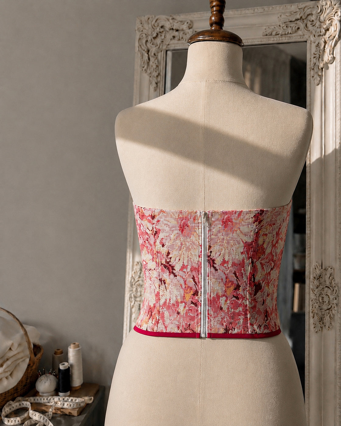 BAD JULIET SIGNATURE SCALLOPED HEM JACQUARD CORSET